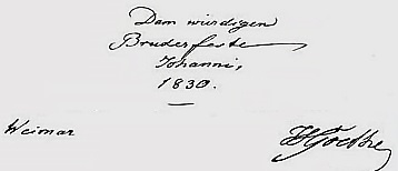 Goethes Handschrift